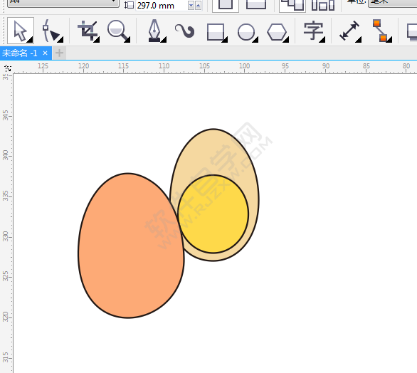CDR怎么画卡通鸡蛋