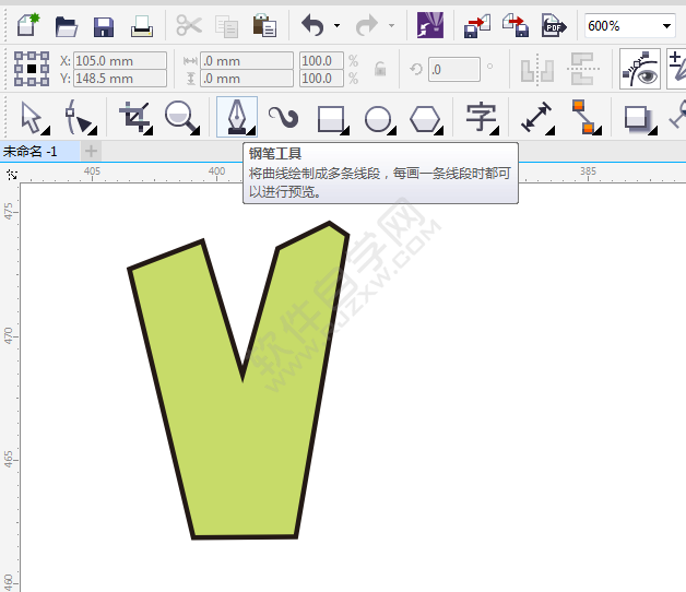 cdr画一朵卡通西兰花