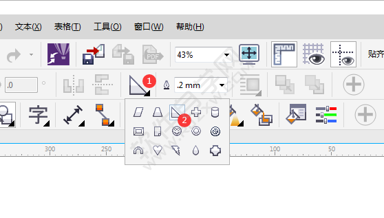 cdr怎样画等腰三角形