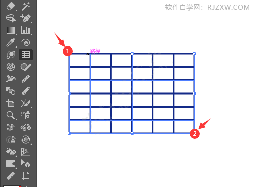 ai怎么画矩形网格