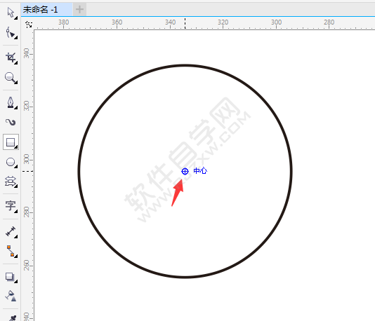 cdr圆中间画矩形
