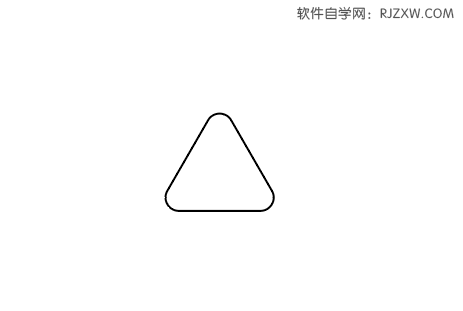 ai画圆角三角形