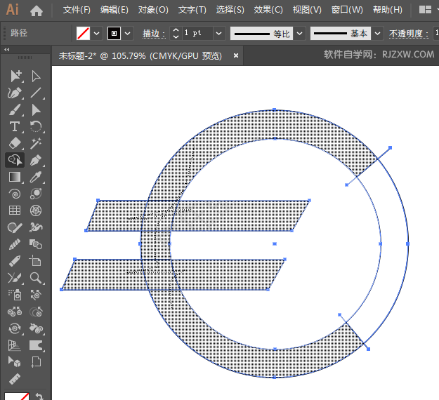 ai怎么画欧元的简单图标