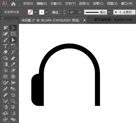 ai怎么画耳机标志图标