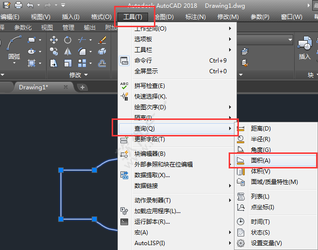 cad如何查询面积周长