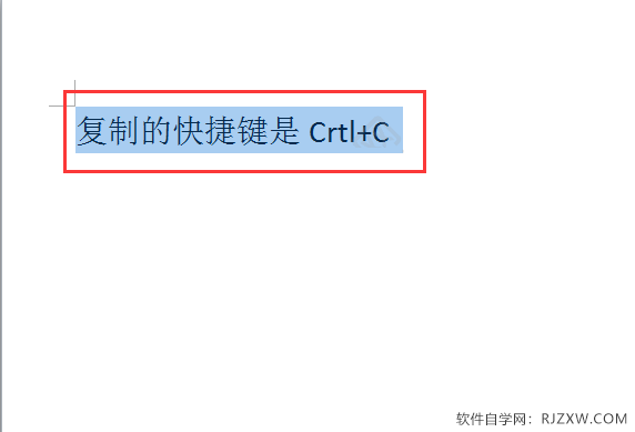 Word2010复制快捷键是Ctrl+C