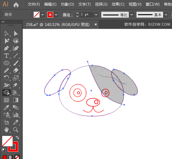 ai怎么画小狗头像