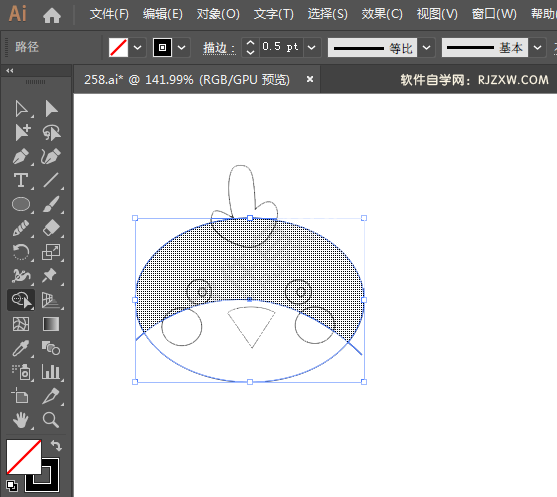 ai绘制一个logo大公鸡图标