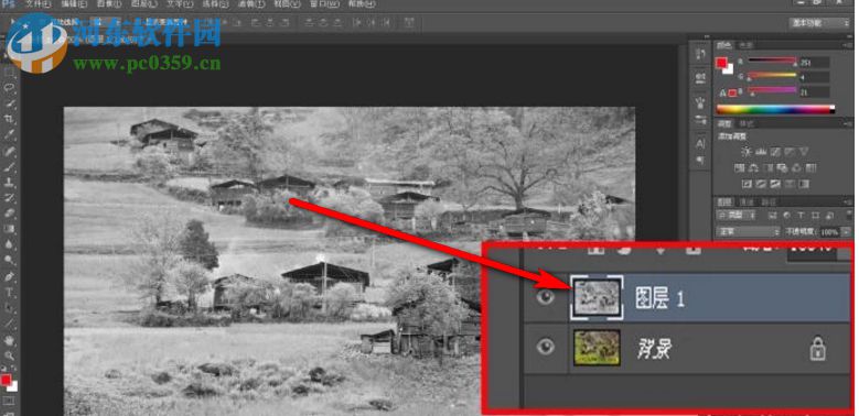 用ps转换彩色图片为高像素黑白效果
