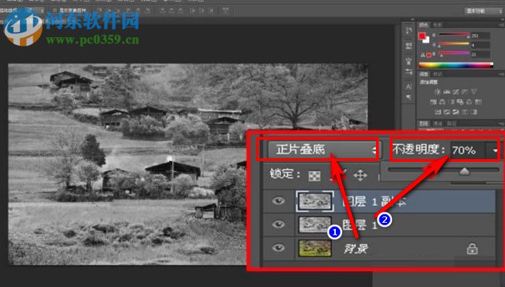 用ps转换彩色图片为高像素黑白效果