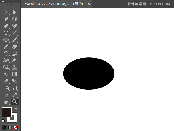 ai绘制坐立的猫剪影效果