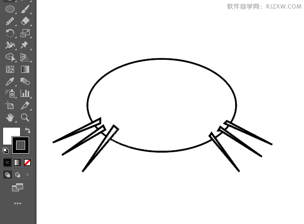 ai绘制小猫的倒影效果出来