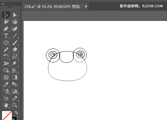 ai绘制青蛙头像