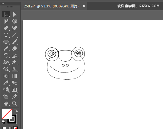 ai绘制青蛙头像