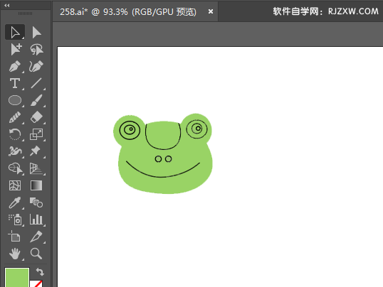 ai绘制青蛙头像