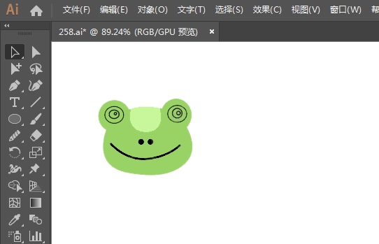 ai绘制青蛙头像