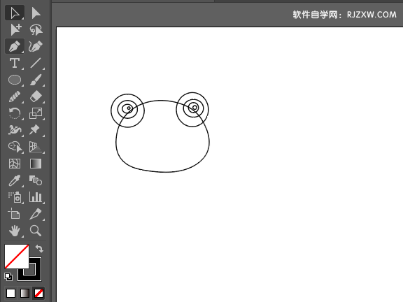 ai绘制青蛙头像