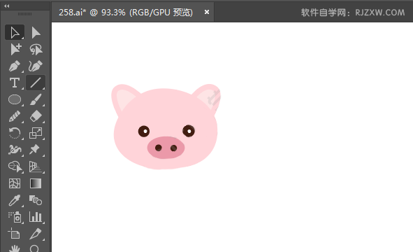 ai绘制小猪的头像