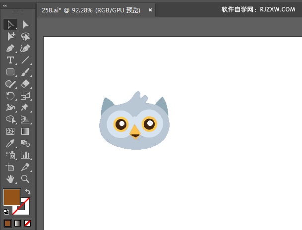 ai绘制小鸟的头像