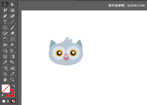 ai绘制小鸟的头像