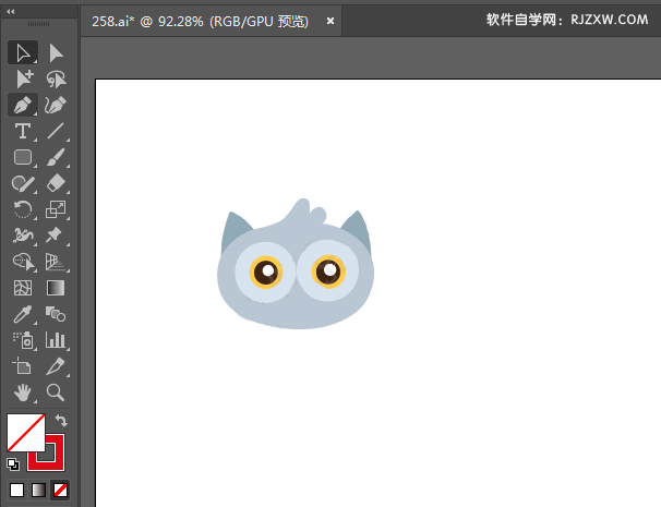 ai绘制小鸟的头像