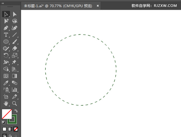 ai绘制一个绿色的奖贴