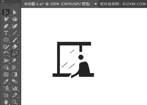 ai画禁止伸出窗外的牌子