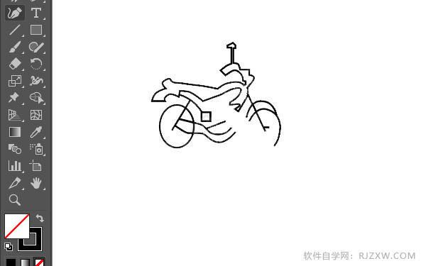 ai画禁止摩托车通行标识