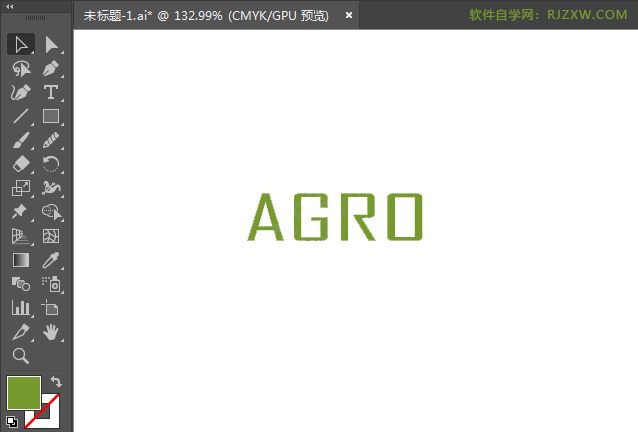 ai绘制AGRO树叶标识