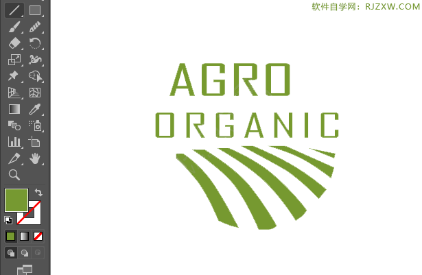 ai绘制AGRO树叶标识