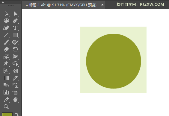 ai绘制凉亭标识的方法