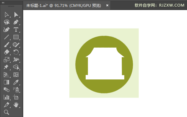 ai绘制会堂标识的方法