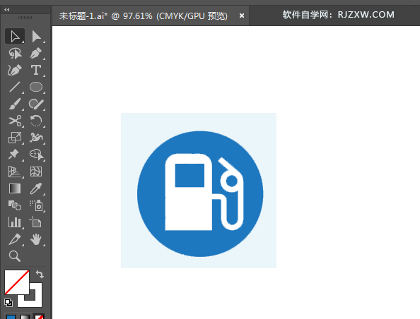 ai绘制加油站标识的方法