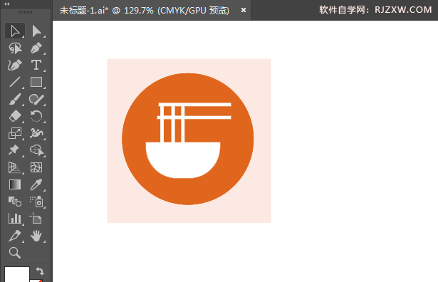 ai绘制面食标识的方法