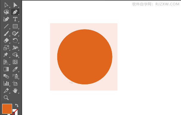 ai绘制汉堡标识的方法