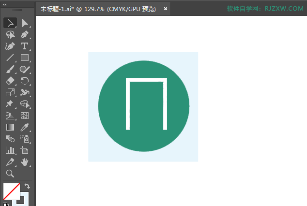ai绘制大门标识的方法