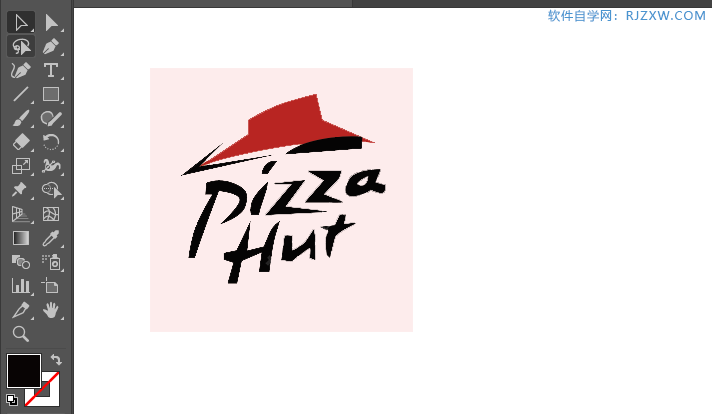 ai绘制必胜客标志的方法