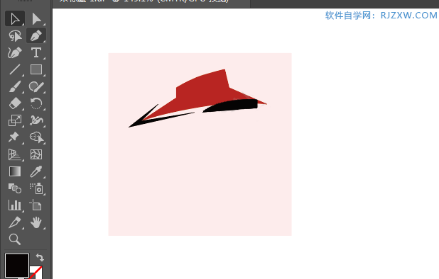 ai绘制必胜客标志的方法