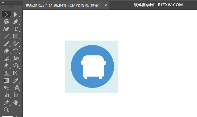 ai绘制公交车标识的方法