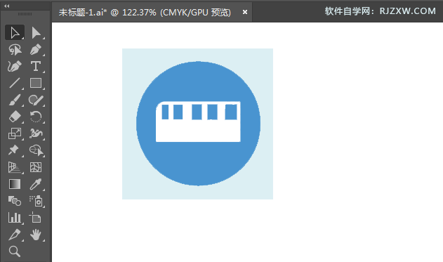 ai绘制公交站标识的方法