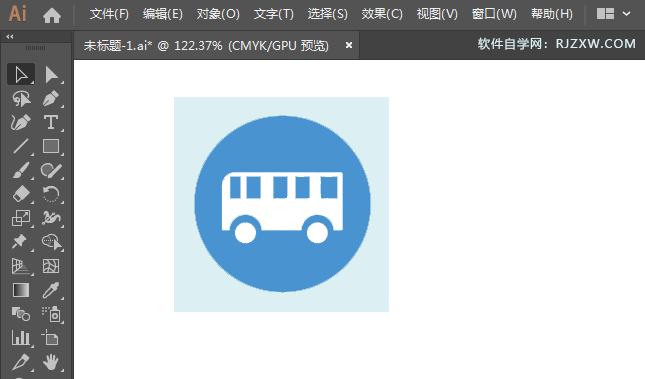 ai绘制公交站标识的方法