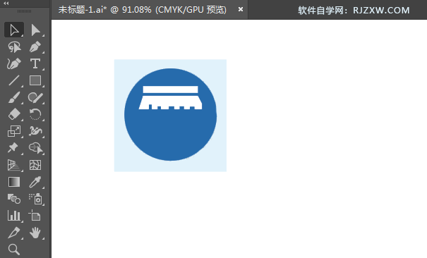 ai绘制超市小店标识的方法