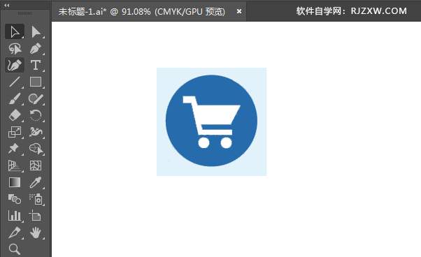 ai绘制超市标识的方法