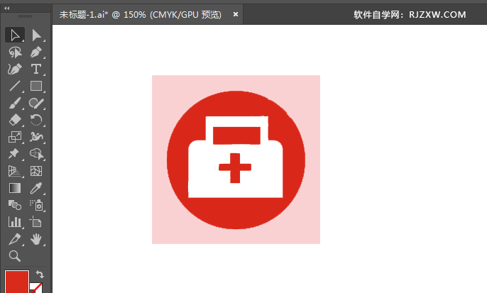 ai绘制医务楼标识的方法
