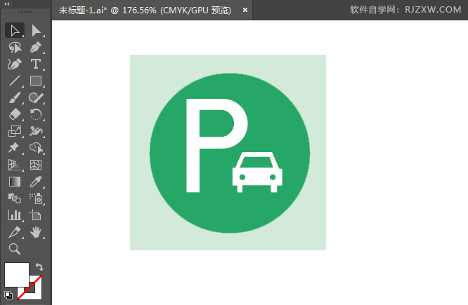 ai绘制停车场标识的方法