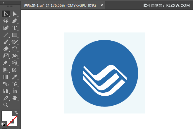 ai绘制中国移动标识的方法