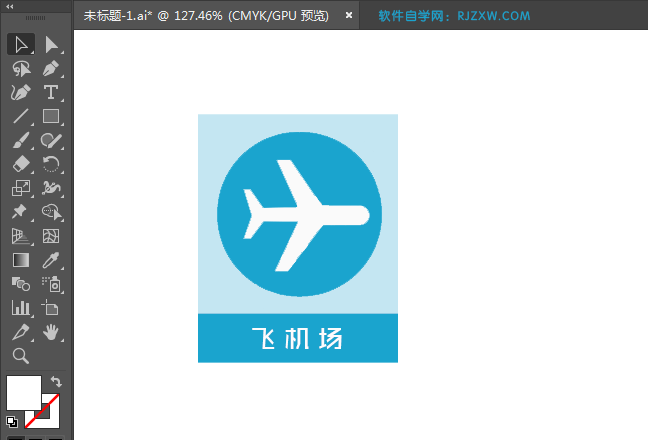 ai绘制飞机场标识的方法