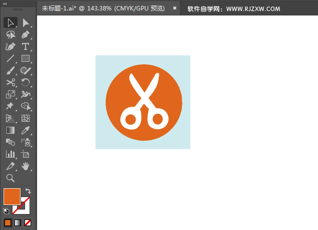 ai绘制剪发造型图标的方法