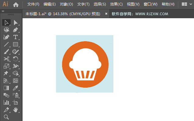 ai绘制甜品店标识的方法