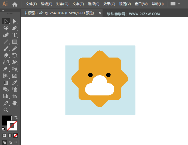 ai绘制苏宁LOGO标志的方法